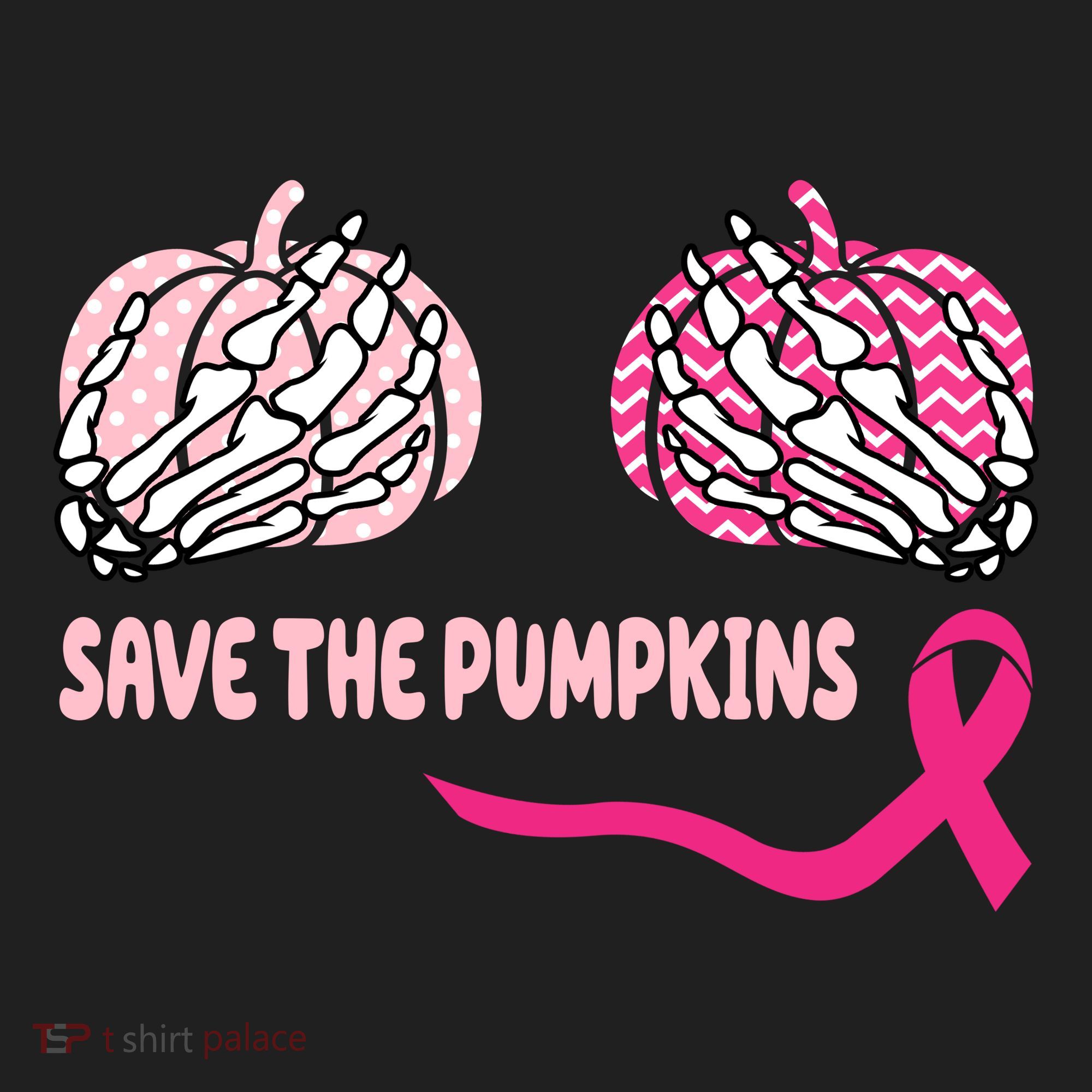 Save The Pumpkins Breast Cancer Awareness Ribbon Hat