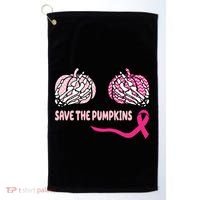 Save The Pumpkins Breast Cancer Awareness Ribbon Golf Towel thumb 0