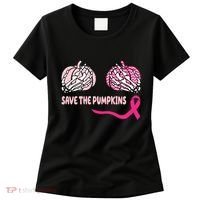 Save The Pumpkins Breast Cancer Awareness Ribbon Women's T-Shirt thumb 0