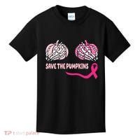 Save The Pumpkins Breast Cancer Awareness Ribbon Kids T-Shirt thumb 0