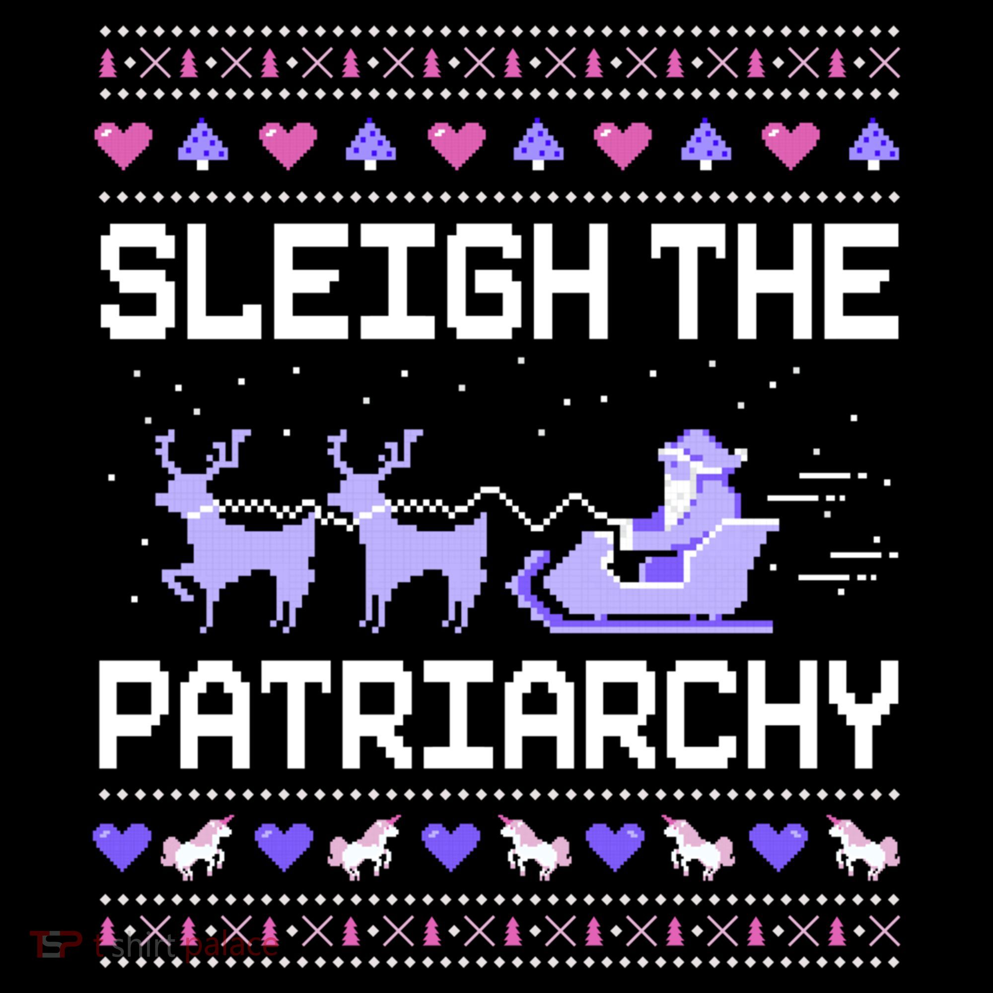 Sleigh The Patriarchy Feminist Feminism Meme Ugly Christmas Gift Coffee Mug