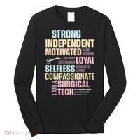 Surgical Technologist Rely Scrub Tech Long Sleeve Shirt thumb 0