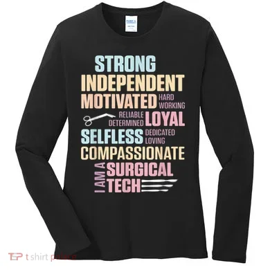 Surgical Technologist Rely Scrub Tech Women's Long Sleeve Shirt