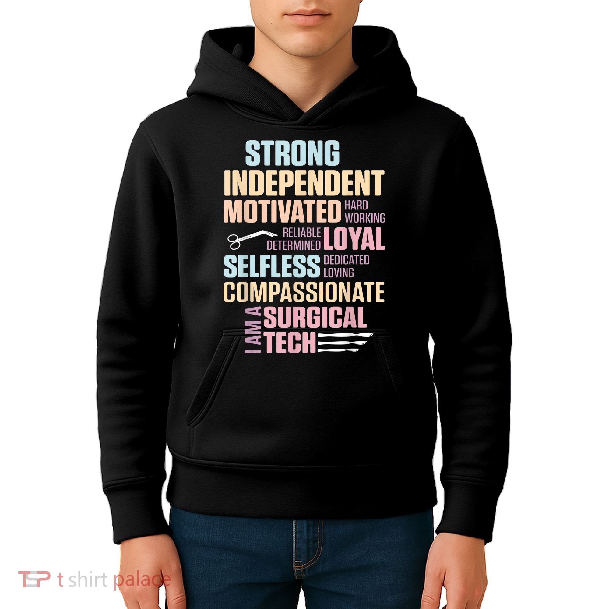 Surgical Technologist Rely Scrub Tech Kids Hoodie