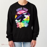 Sink The Rich Gladys The Yacht Sinking Orca Women's Sweatshirt thumb 0