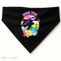 Sink The Rich Gladys The Yacht Sinking Orca USA-Made Doggie Bandana thumb 0