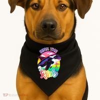 Sink The Rich Gladys The Yacht Sinking Orca USA-Made Doggie Bandana thumb 1