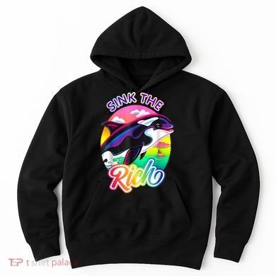 Sink The Rich Gladys The Yacht Sinking Orca Hoodie