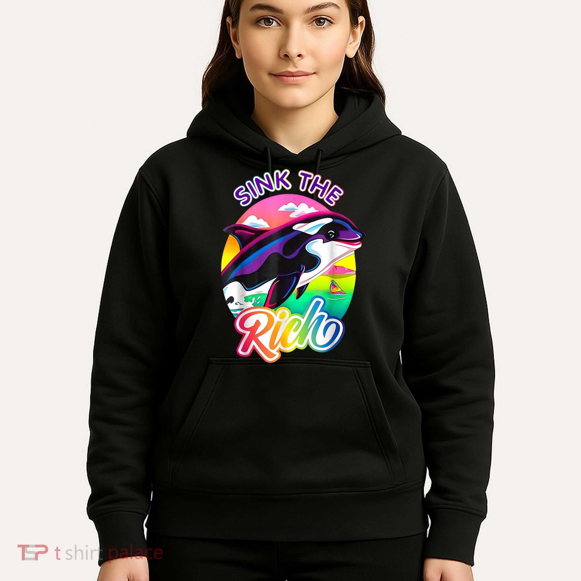 Sink The Rich Gladys The Yacht Sinking Orca Hoodie