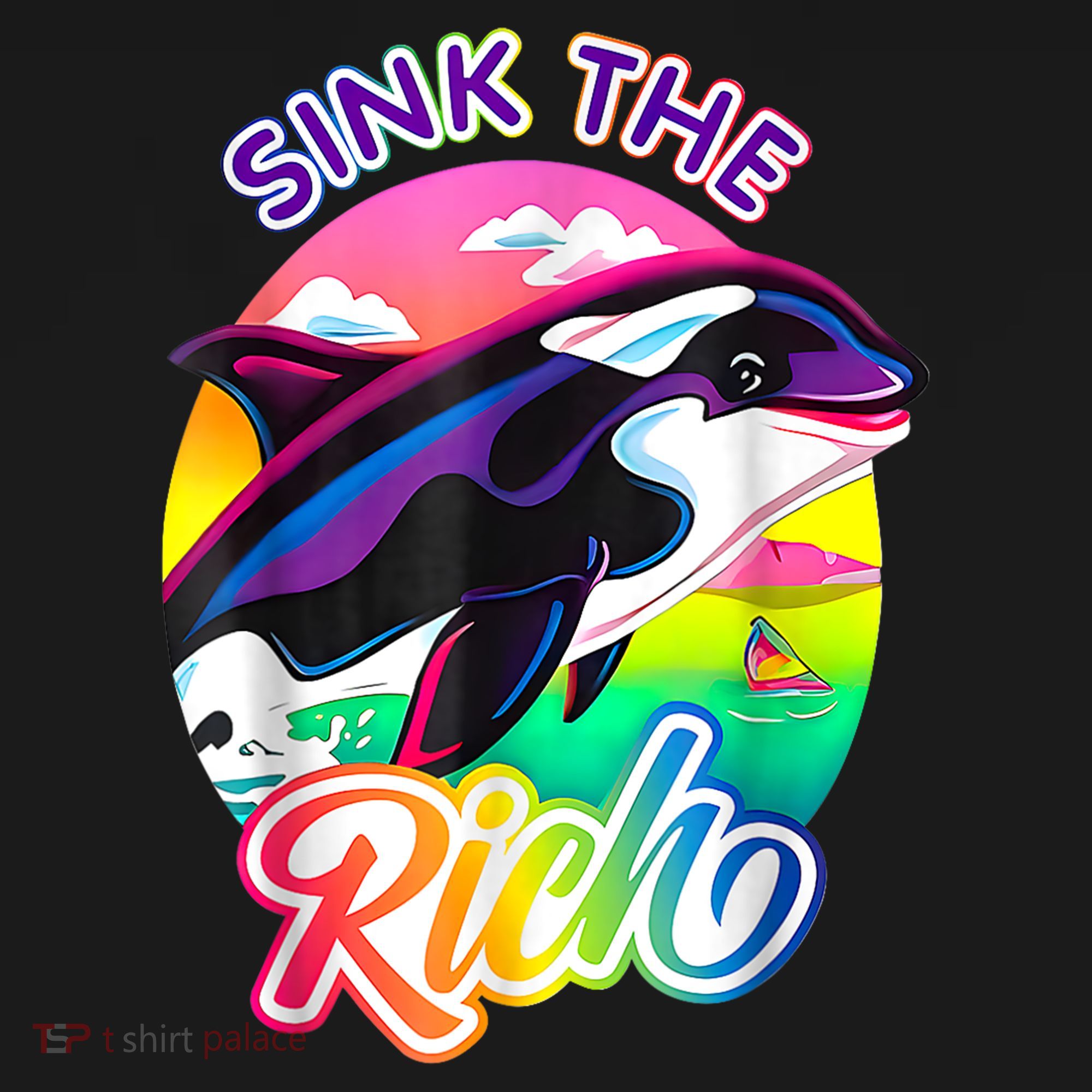 Sink The Rich Gladys The Yacht Sinking Orca Hoodie