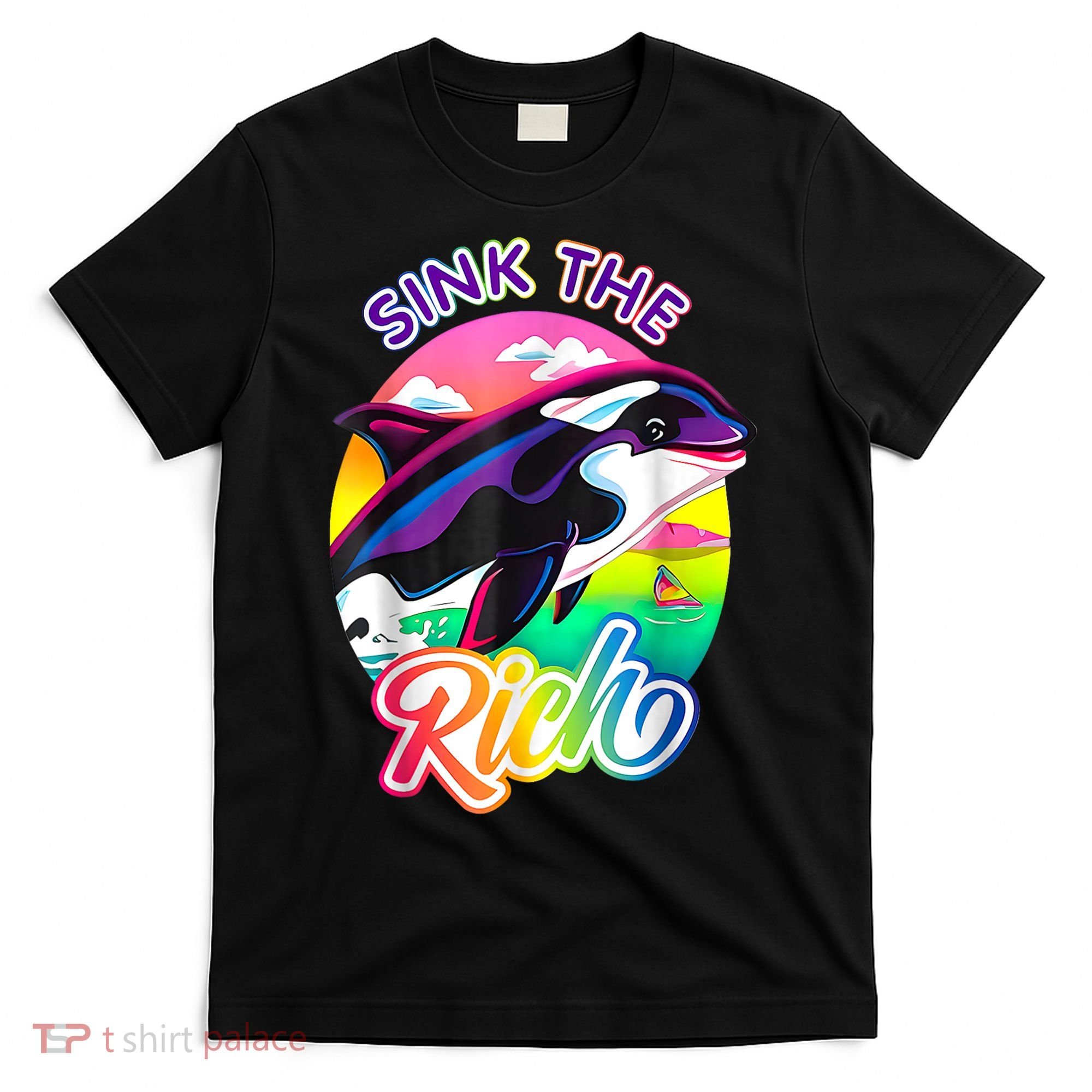 Sink The Rich Gladys The Yacht Sinking Orca T-Shirt