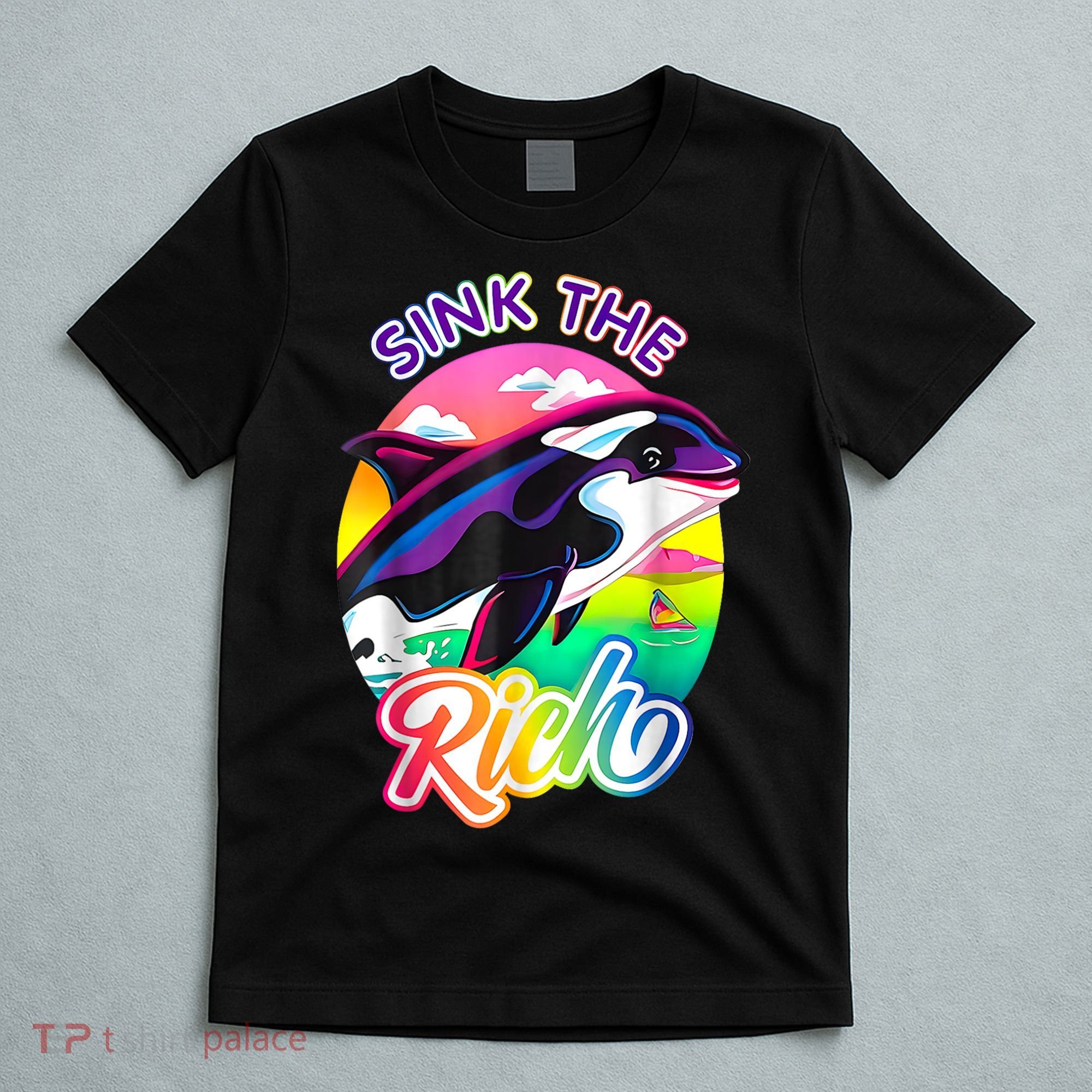 Sink The Rich Gladys The Yacht Sinking Orca T-Shirt