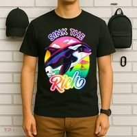 Sink The Rich Gladys The Yacht Sinking Orca T-Shirt thumb 6