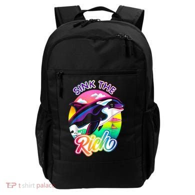 Sink The Rich Gladys The Yacht Sinking Orca Backpack