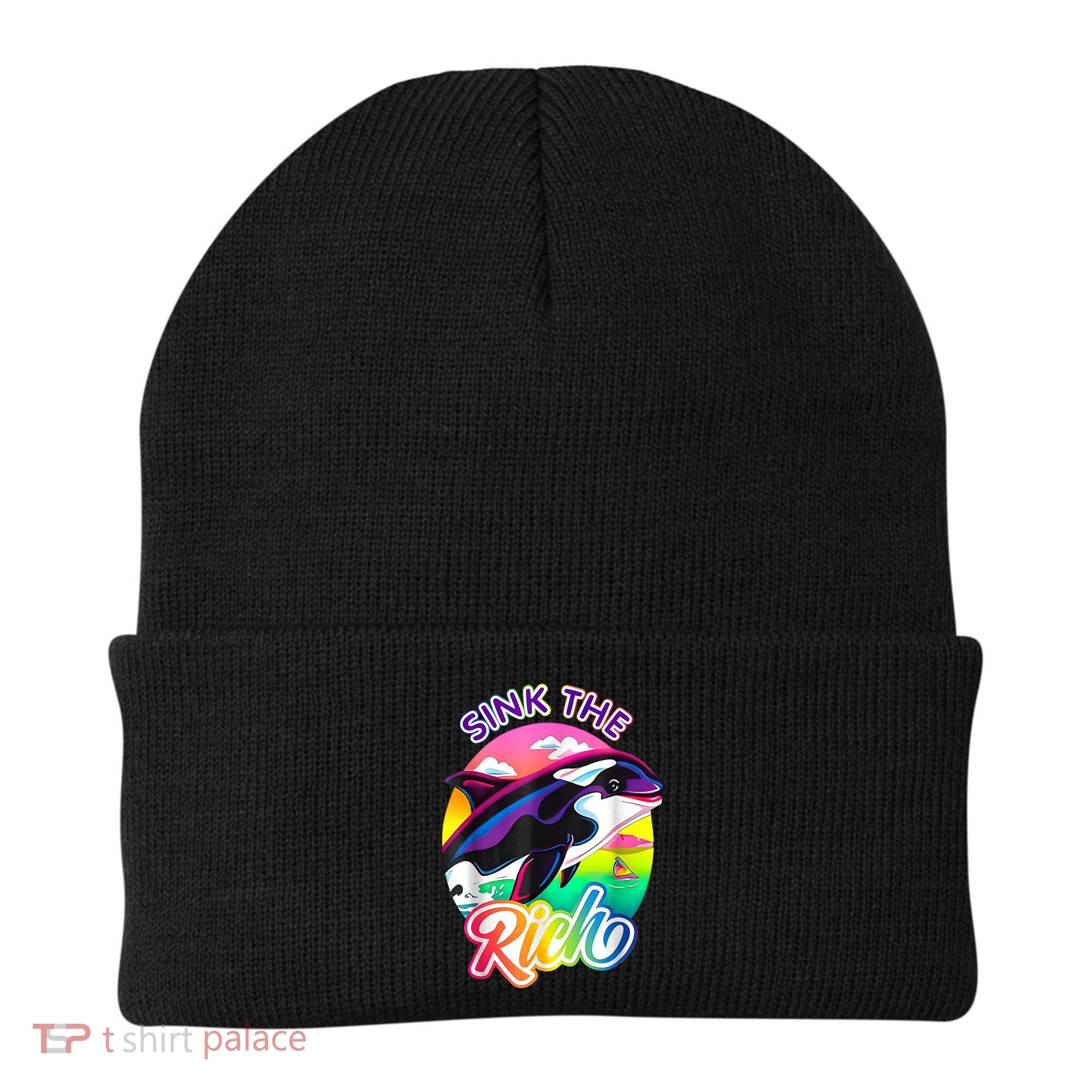 Sink The Rich Gladys The Yacht Sinking Orca Beanie