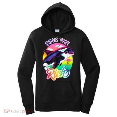 Sink The Rich Gladys The Yacht Sinking Orca Women's Hoodie