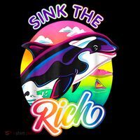 Sink The Rich Gladys The Yacht Sinking Orca Women's Hoodie thumb 2