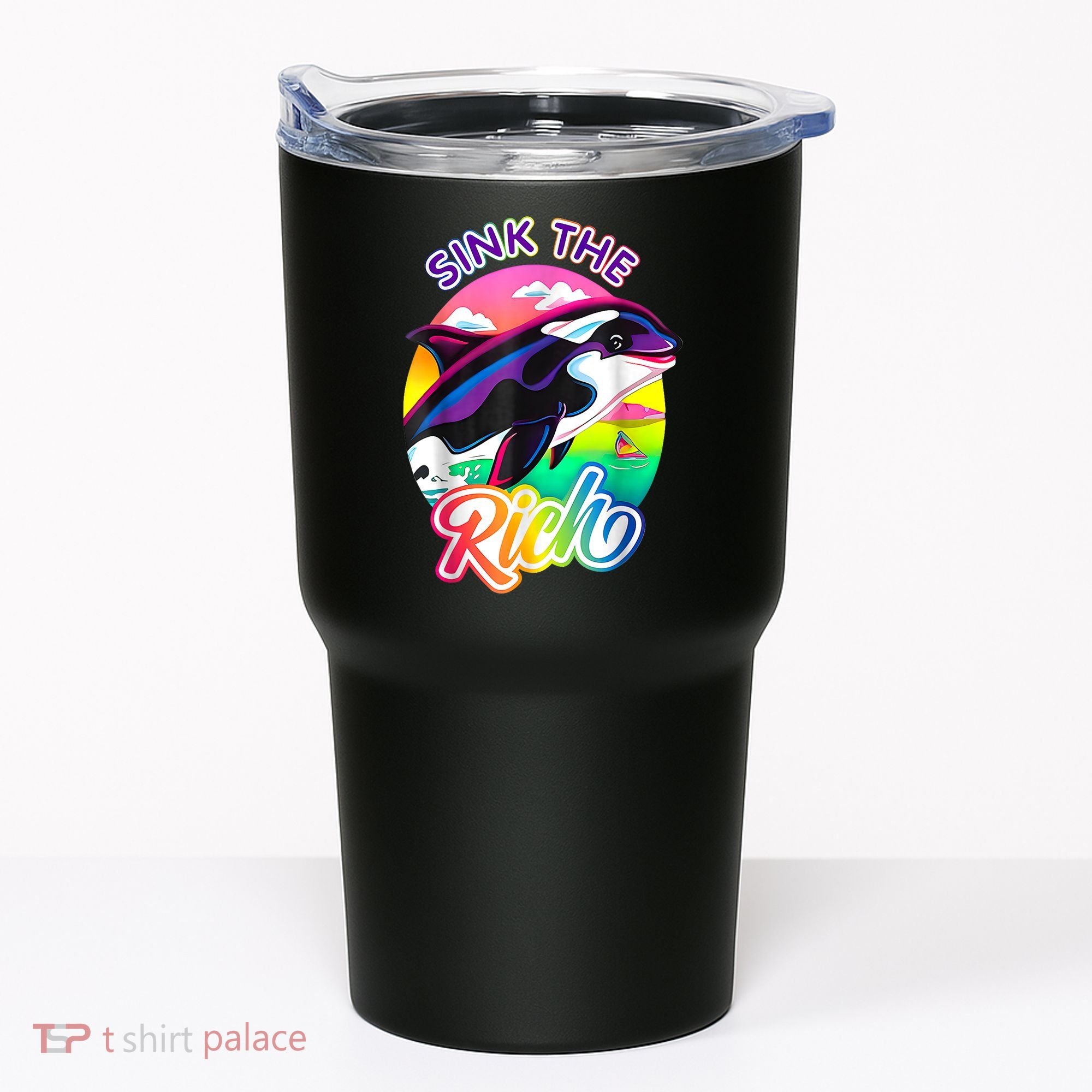 Sink The Rich Gladys The Yacht Sinking Orca Tumbler