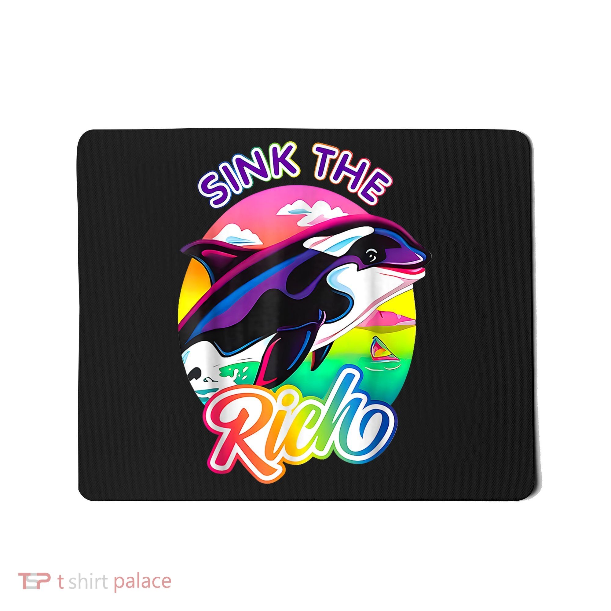 Sink The Rich Gladys The Yacht Sinking Orca Mousepad