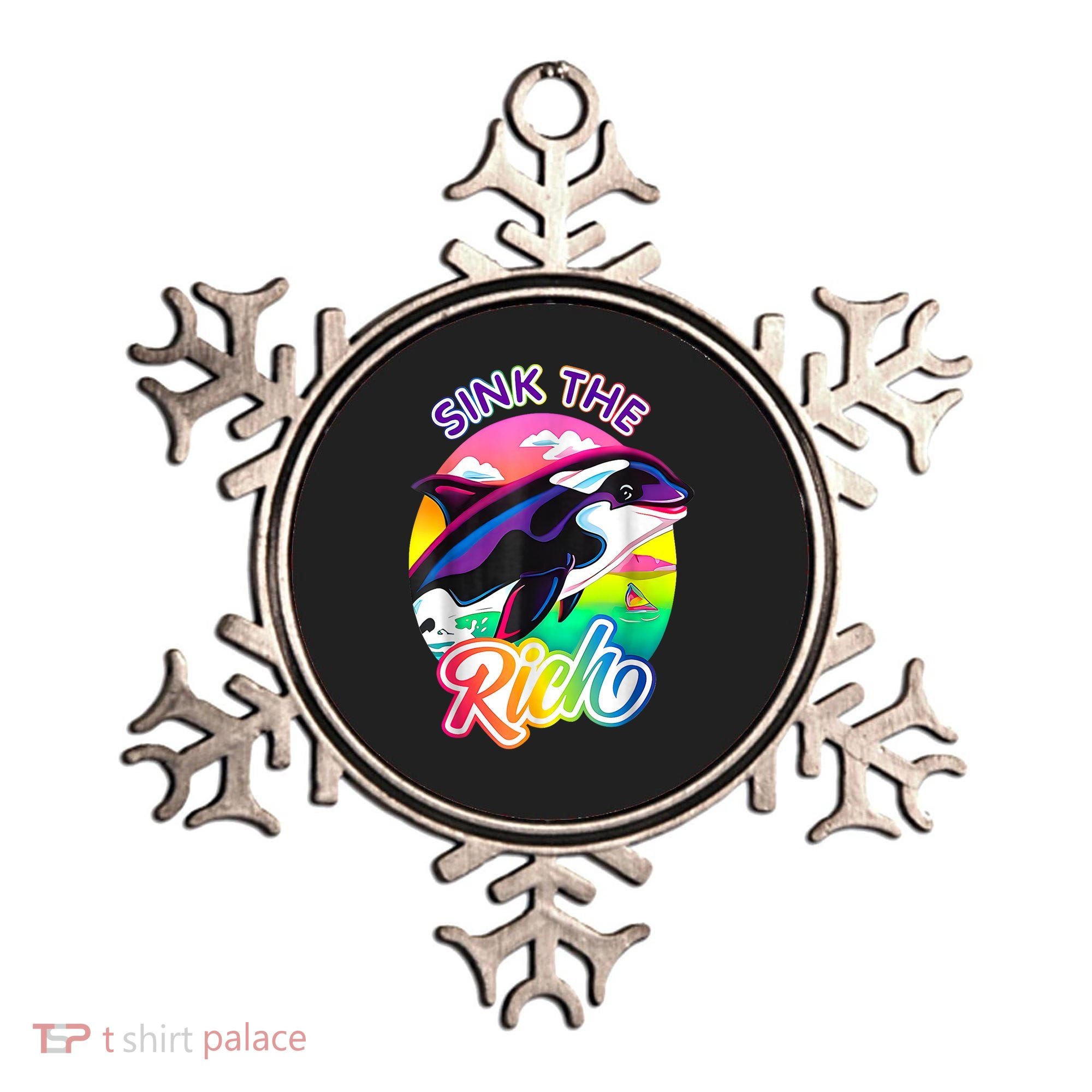 Sink The Rich Gladys The Yacht Sinking Orca Ornament