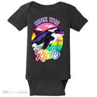 Sink The Rich Gladys The Yacht Sinking Orca Baby Bodysuit thumb 0