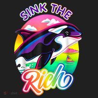 Sink The Rich Gladys The Yacht Sinking Orca Hat thumb 2