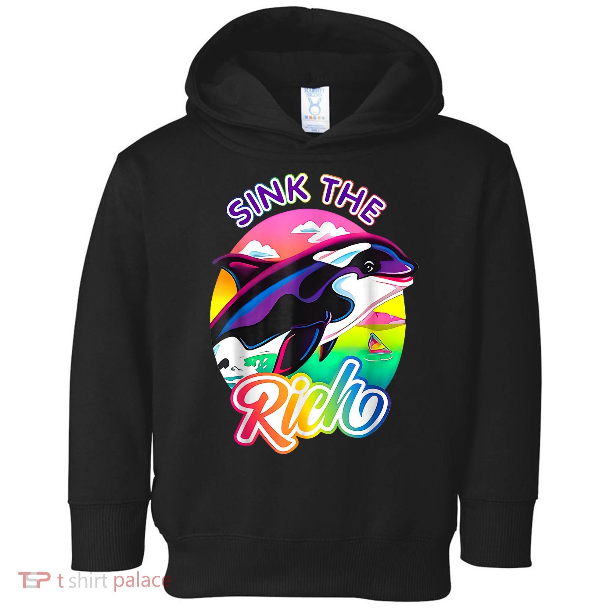 Sink The Rich Gladys The Yacht Sinking Orca Toddler Hoodie