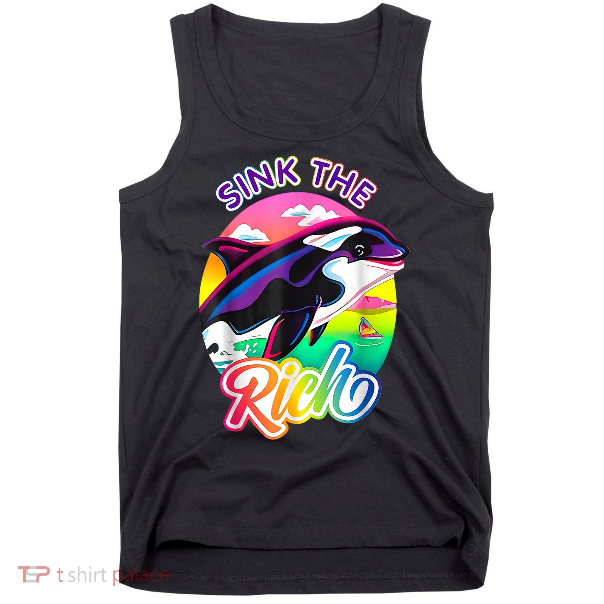 Sink The Rich Gladys The Yacht Sinking Orca Tank Top