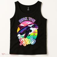 Sink The Rich Gladys The Yacht Sinking Orca Tank Top thumb 2