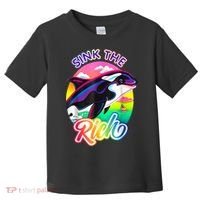 Sink The Rich Gladys The Yacht Sinking Orca Toddler T-Shirt thumb 0