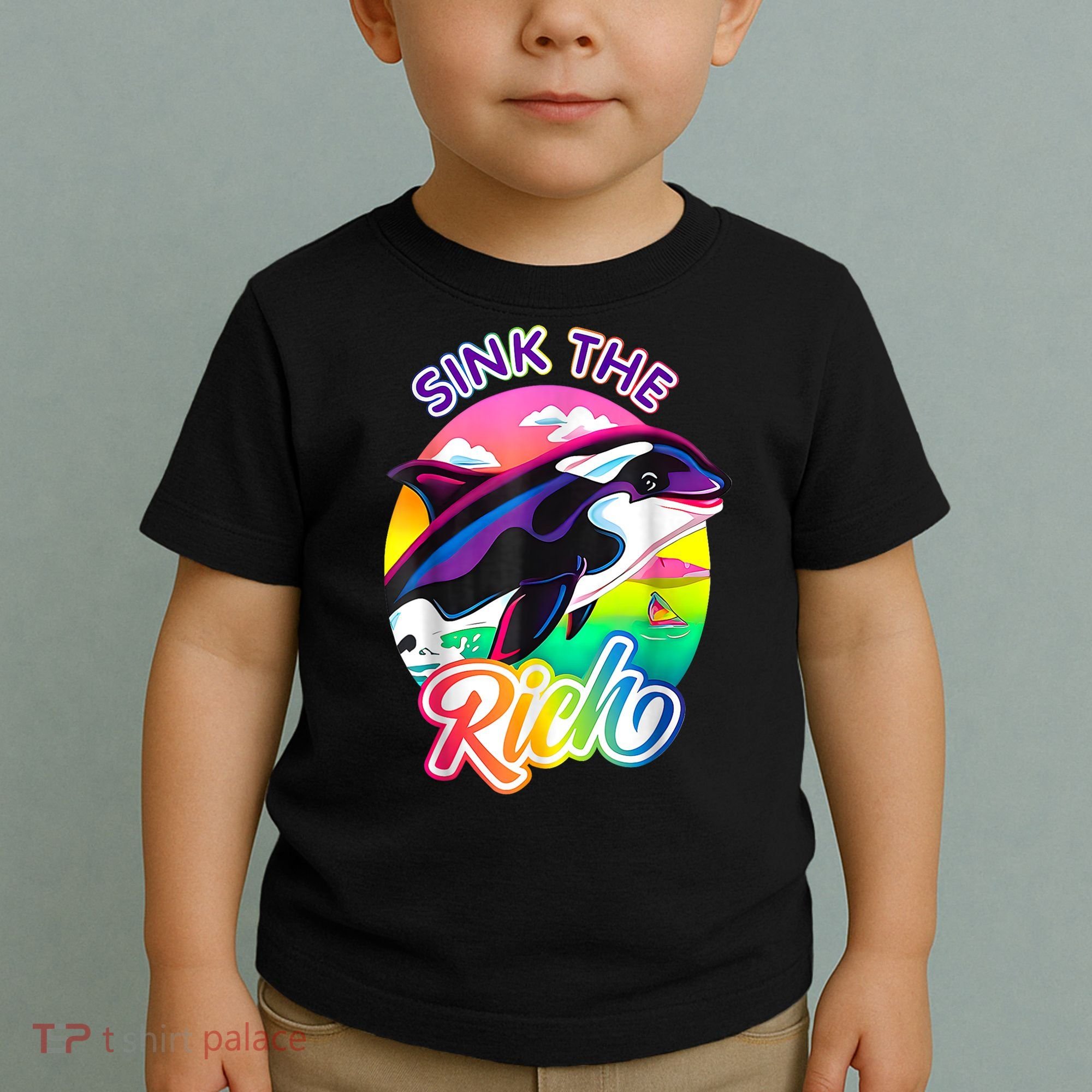 Sink The Rich Gladys The Yacht Sinking Orca Toddler T-Shirt