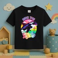 Sink The Rich Gladys The Yacht Sinking Orca Toddler T-Shirt thumb 3