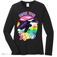 Sink The Rich Gladys The Yacht Sinking Orca Women's Long Sleeve Shirt thumb 0