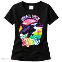 Sink The Rich Gladys The Yacht Sinking Orca Women's T-Shirt thumb 0