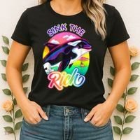 Sink The Rich Gladys The Yacht Sinking Orca Women's T-Shirt thumb 2