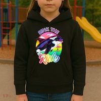Sink The Rich Gladys The Yacht Sinking Orca Kids Hoodie thumb 3
