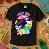 Sink The Rich Gladys The Yacht Sinking Orca Kids T-Shirt thumb 3