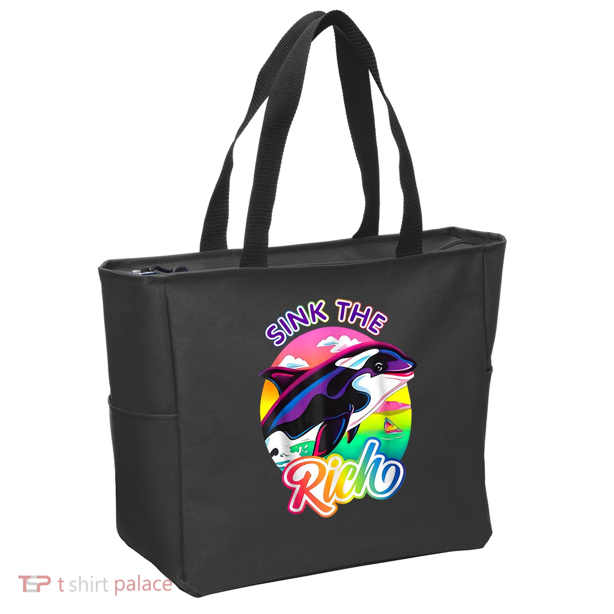 Sink The Rich Gladys The Yacht Sinking Orca Tote Bag