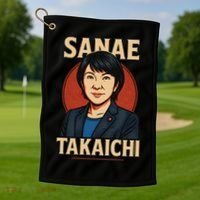 Sanae Takaichi Retro Japanese Politician Political Golf Towel thumb 1