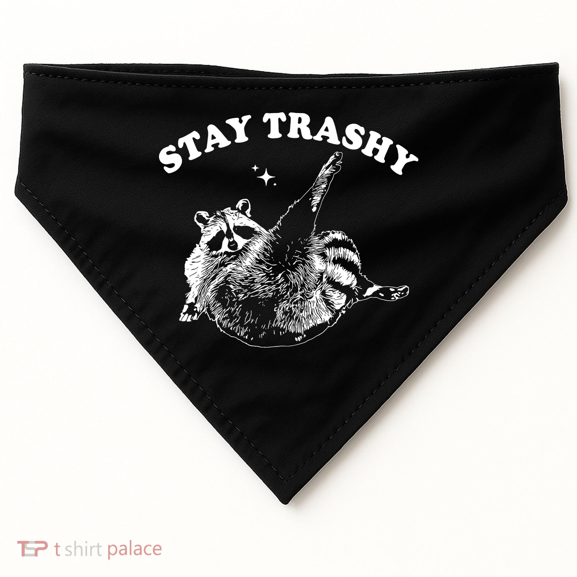 Stay Trashy Raccoon USA-Made Doggie Bandana