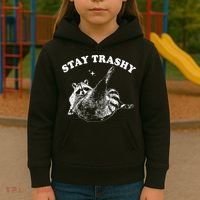 Stay Trashy Raccoon Kids Hoodie thumb 3