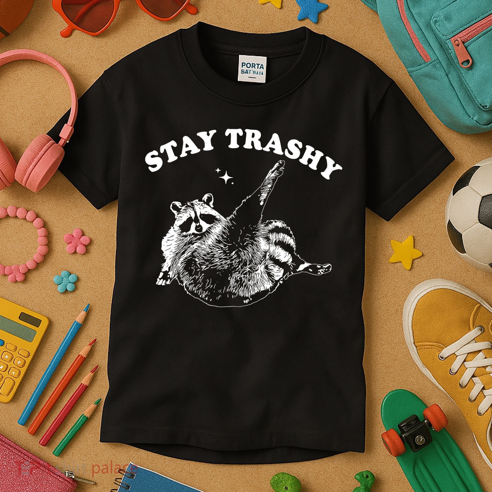 Stay Trashy Raccoon Kids T-Shirt