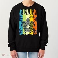 Sea Turtle Retro Aruba Caribe Family Vacation Women's Sweatshirt thumb 0