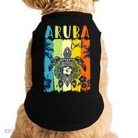 Sea Turtle Retro Aruba Caribe Family Vacation Doggie Tank thumb 0
