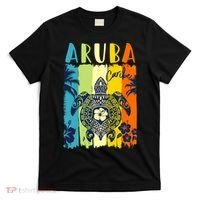 Sea Turtle Retro Aruba Caribe Family Vacation T-Shirt thumb 0
