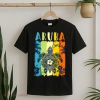 Sea Turtle Retro Aruba Caribe Family Vacation T-Shirt thumb 2