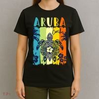 Sea Turtle Retro Aruba Caribe Family Vacation T-Shirt thumb 4