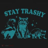 Stay Trashy Raccoon Opossum Skunk Gift Coaster thumb 2