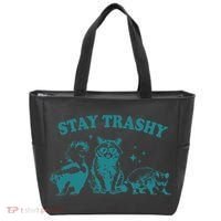 Stay Trashy Raccoon Opossum Skunk Gift Tote Bag thumb 0