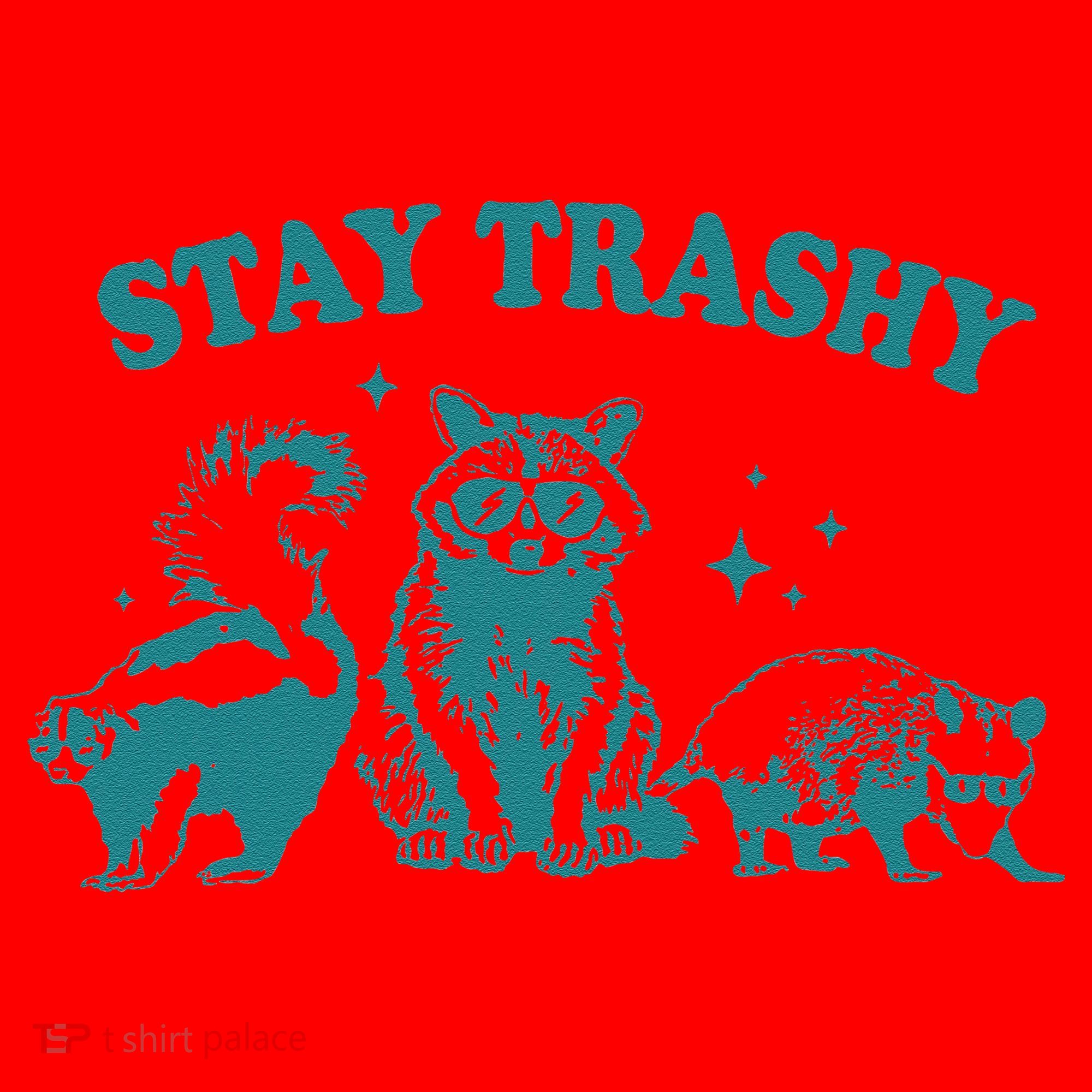 Stay Trashy Raccoon Opossum Skunk Gift Santa Hat